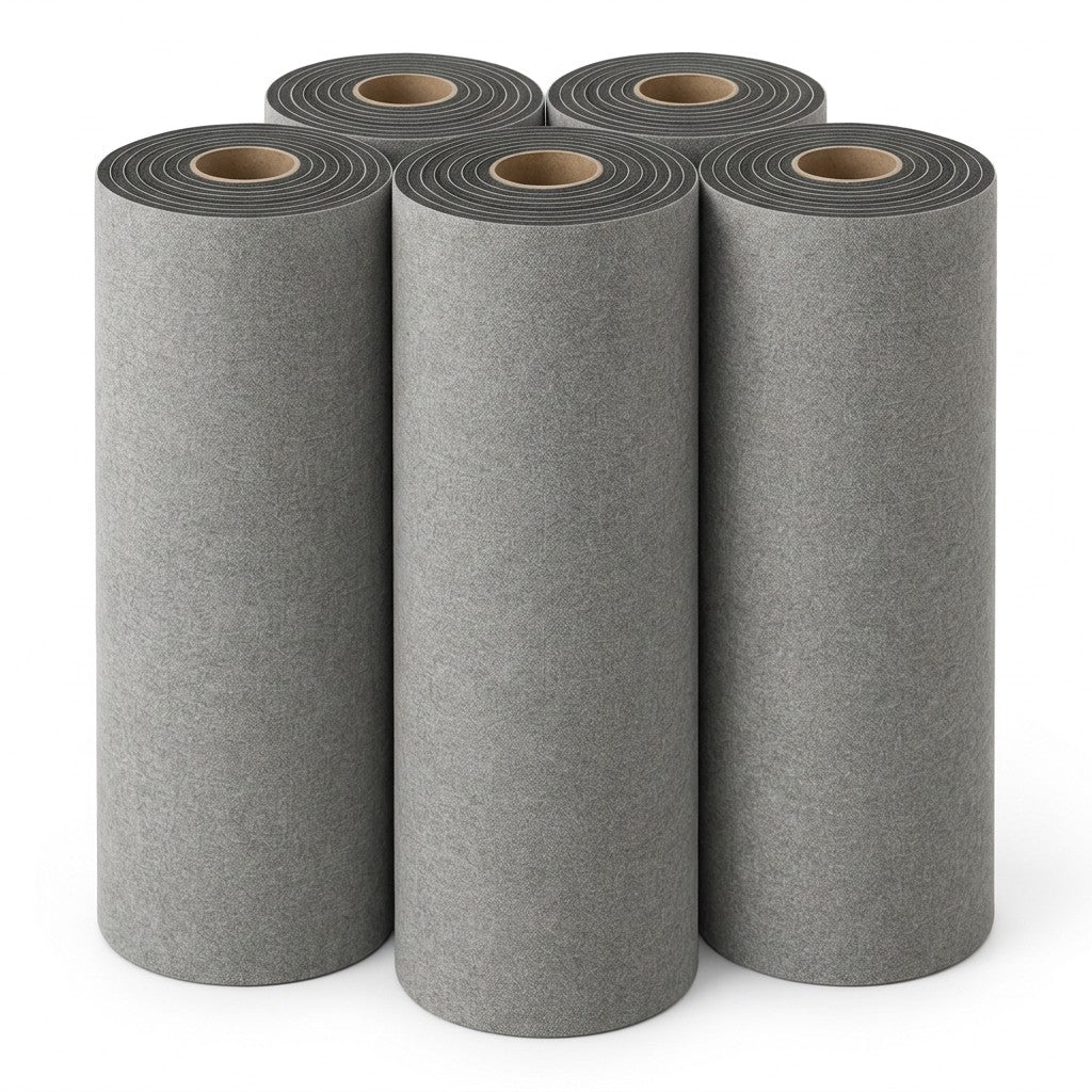 Paquete 5 Rollos Sticker Autoadhesivo Textil Lino Gris
