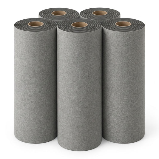 Paquete 5 Rollos Sticker Autoadhesivo Textil Lino Gris